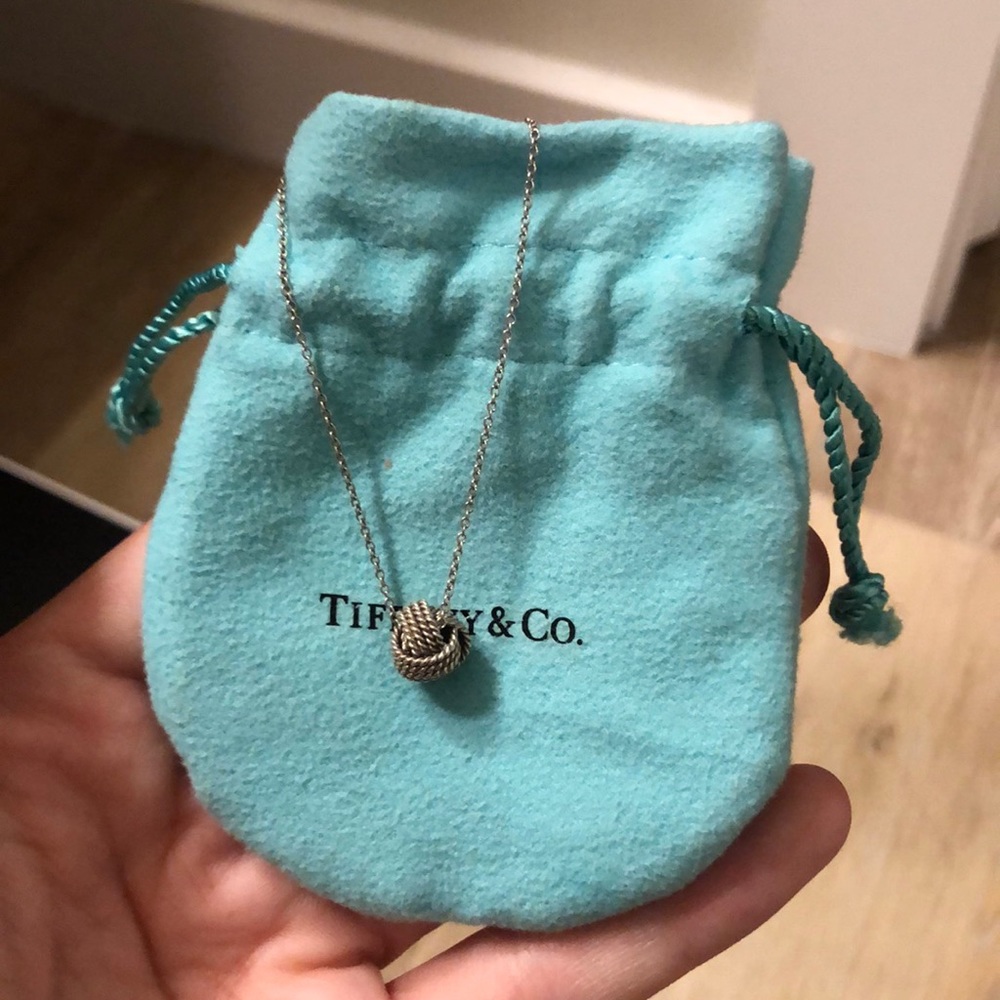 Tiffany love knot necklace